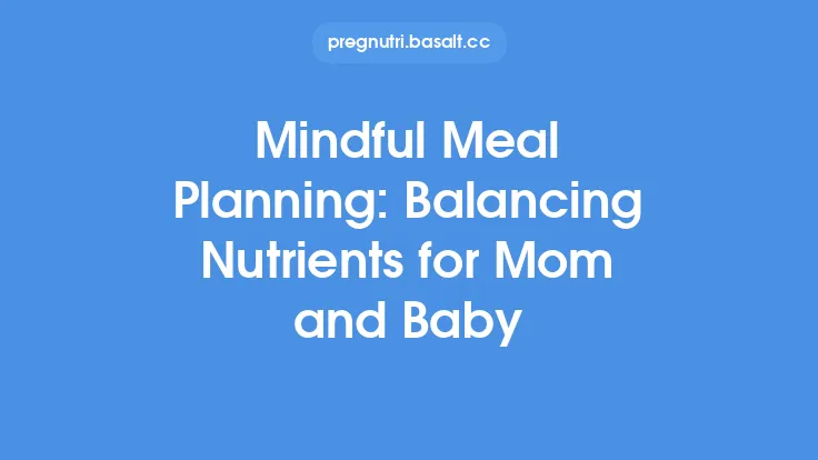 Mindful Meal Planning: Balancing Nutrients for Mom and Baby Thumbnail