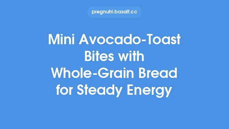 Mini Avocado‑Toast Bites with Whole‑Grain Bread for Steady Energy Thumbnail