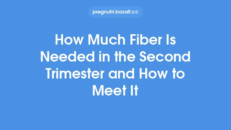 How Much Fiber Is Needed in the Second Trimester and How to Meet It Thumbnail