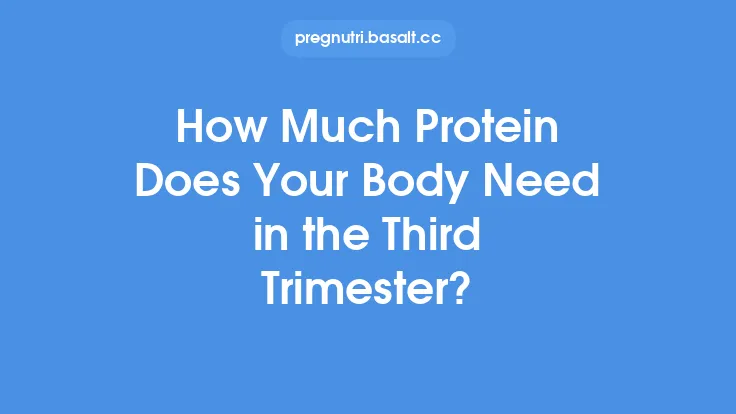 How Much Protein Does Your Body Need in the Third Trimester? Thumbnail