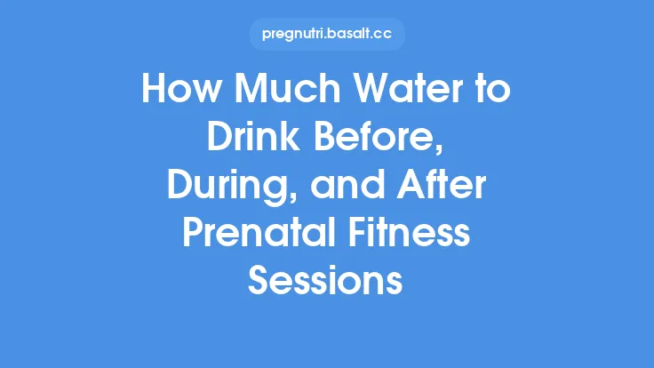 How Much Water to Drink Before, During, and After Prenatal Fitness Sessions Thumbnail
