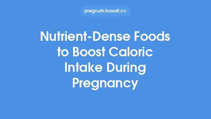 Nutrient-Dense Foods to Boost Caloric Intake During Pregnancy Thumbnail