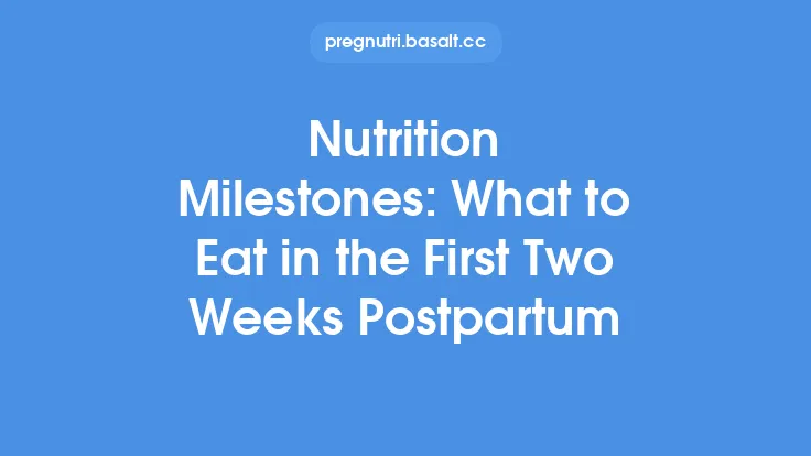 Nutrition Milestones: What to Eat in the First Two Weeks Postpartum Thumbnail