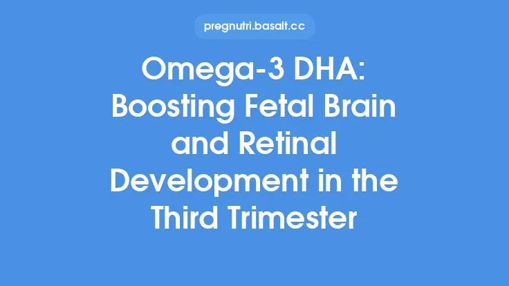 Omega‑3 DHA: Boosting Fetal Brain and Retinal Development in the Third Trimester Thumbnail