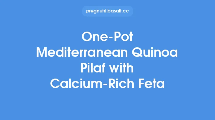 One-Pot Mediterranean Quinoa Pilaf with Calcium‑Rich Feta Thumbnail