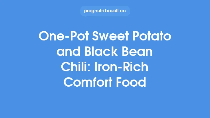 One-Pot Sweet Potato and Black Bean Chili: Iron‑Rich Comfort Food Thumbnail