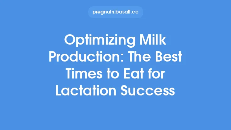 Optimizing Milk Production: The Best Times to Eat for Lactation Success Thumbnail