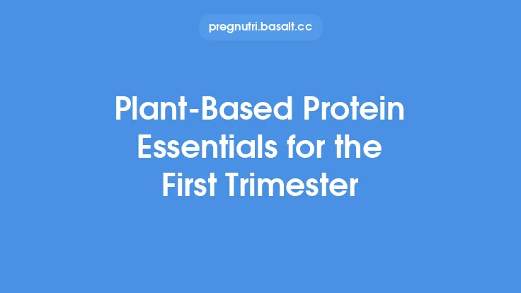 Plant-Based Protein Essentials for the First Trimester Thumbnail