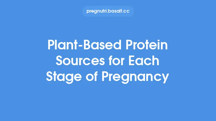 Plant‑Based Protein Sources for Each Stage of Pregnancy Thumbnail