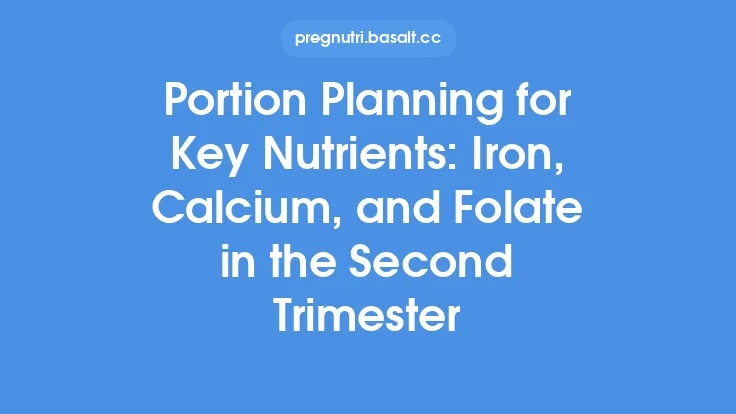 Portion Planning for Key Nutrients: Iron, Calcium, and Folate in the Second Trimester Thumbnail