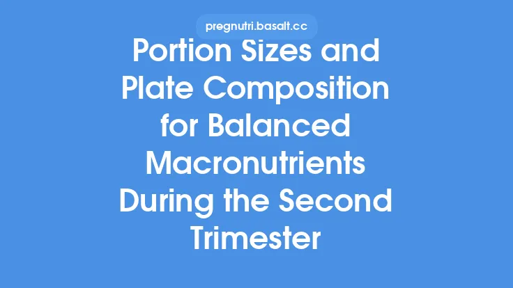Portion Sizes and Plate Composition for Balanced Macronutrients During the Second Trimester Thumbnail