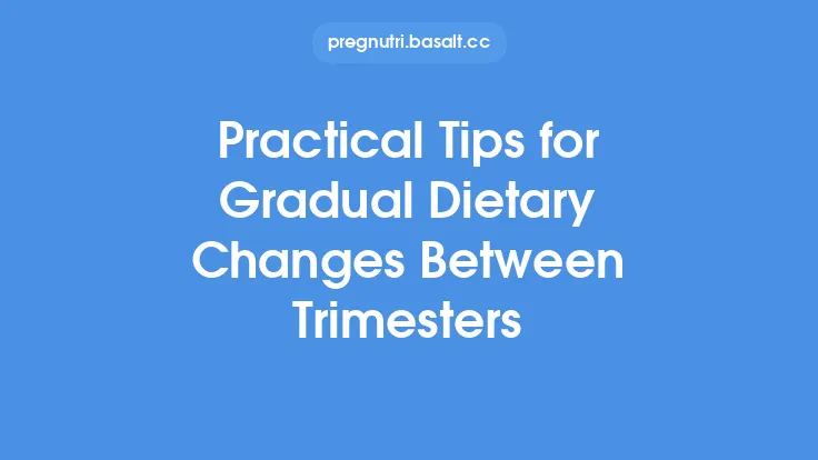 Practical Tips for Gradual Dietary Changes Between Trimesters Thumbnail