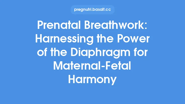 Prenatal Breathwork: Harnessing the Power of the Diaphragm for Maternal-Fetal Harmony Thumbnail