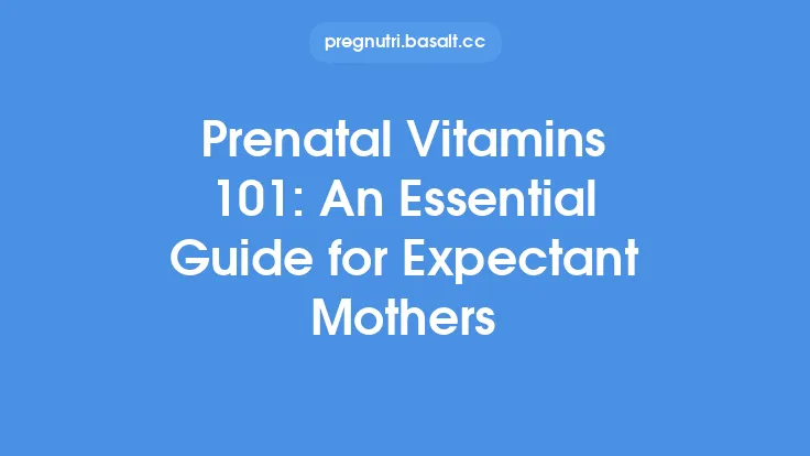 Prenatal Vitamins 101: An Essential Guide for Expectant Mothers Thumbnail