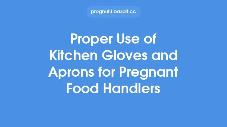 Proper Use of Kitchen Gloves and Aprons for Pregnant Food Handlers Thumbnail