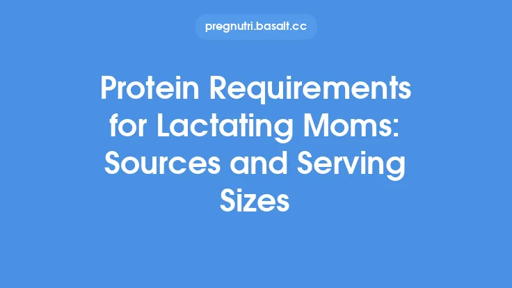 Protein Requirements for Lactating Moms: Sources and Serving Sizes Thumbnail