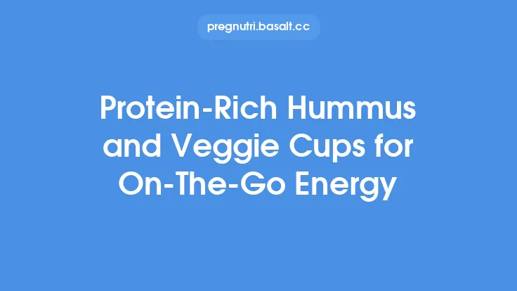 Protein‑Rich Hummus and Veggie Cups for On‑The‑Go Energy Thumbnail