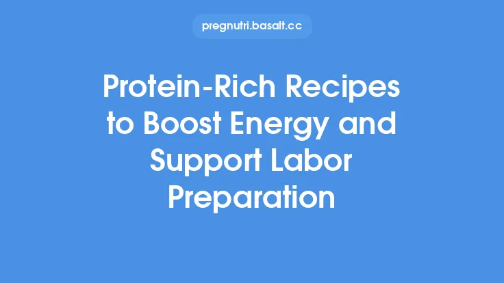 Protein‑Rich Recipes to Boost Energy and Support Labor Preparation Thumbnail