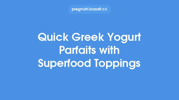 Quick Greek Yogurt Parfaits with Superfood Toppings Thumbnail