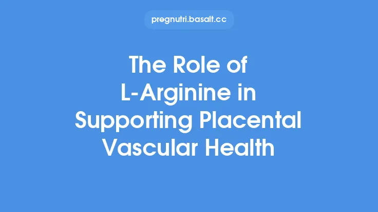 The Role of L‑Arginine in Supporting Placental Vascular Health Thumbnail