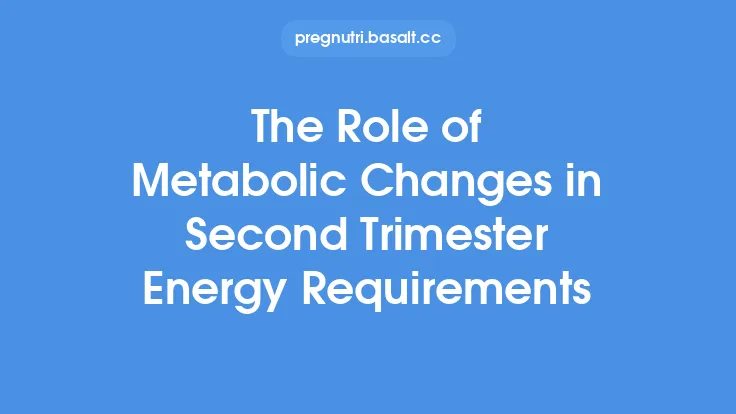 The Role of Metabolic Changes in Second Trimester Energy Requirements Thumbnail