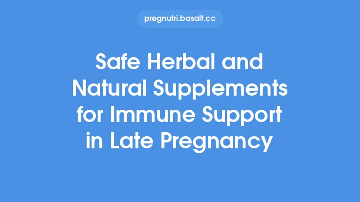 Safe Herbal and Natural Supplements for Immune Support in Late Pregnancy Thumbnail