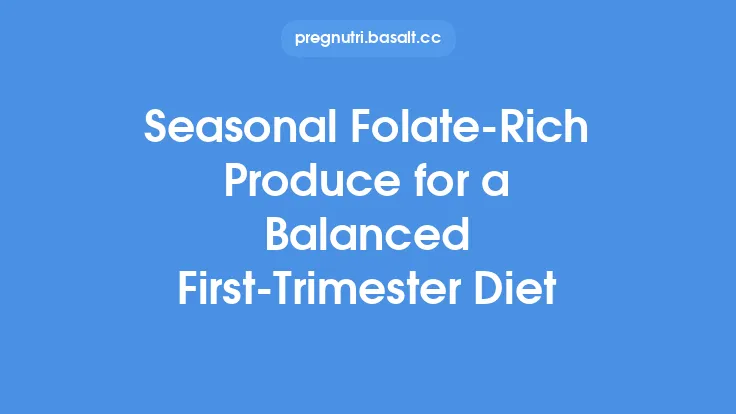 Seasonal Folate‑Rich Produce for a Balanced First‑Trimester Diet Thumbnail