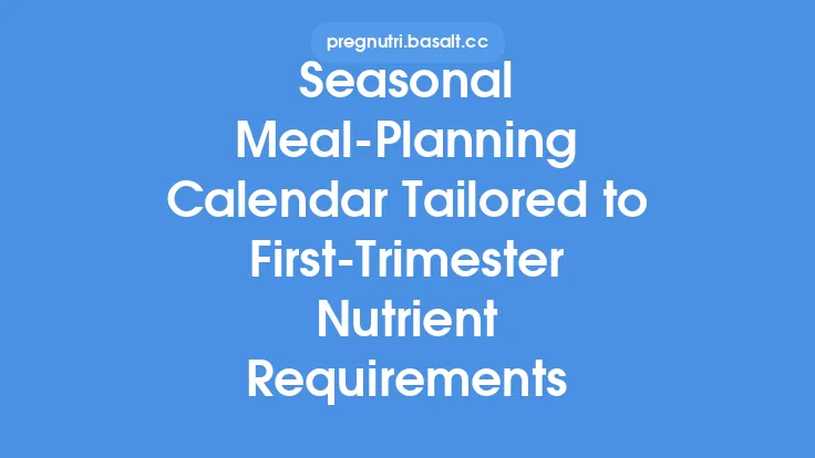 Seasonal Meal‑Planning Calendar Tailored to First‑Trimester Nutrient Requirements Thumbnail