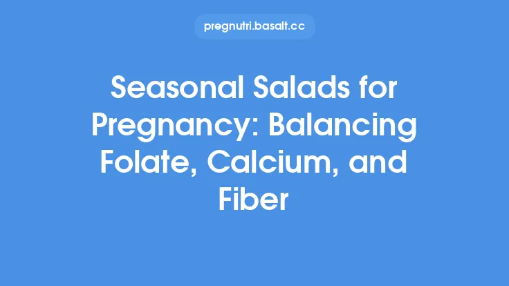 Seasonal Salads for Pregnancy: Balancing Folate, Calcium, and Fiber Thumbnail
