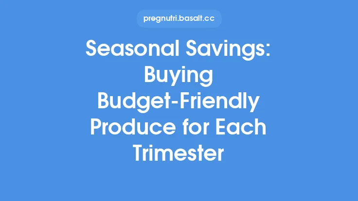 Seasonal Savings: Buying Budget-Friendly Produce for Each Trimester Thumbnail