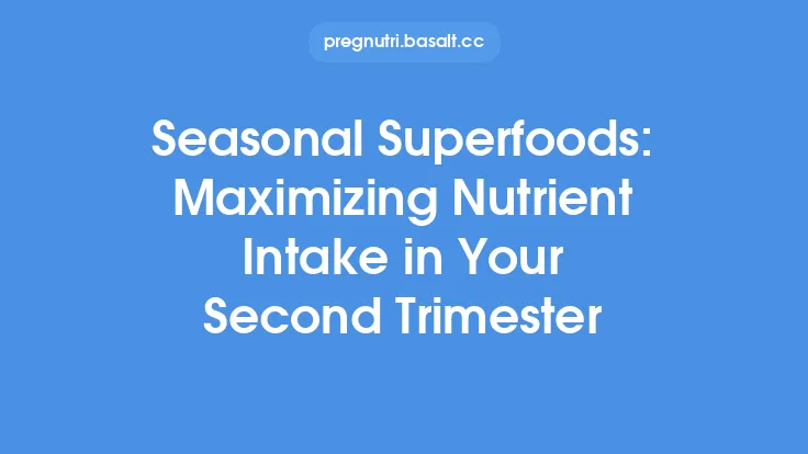 Seasonal Superfoods: Maximizing Nutrient Intake in Your Second Trimester Thumbnail