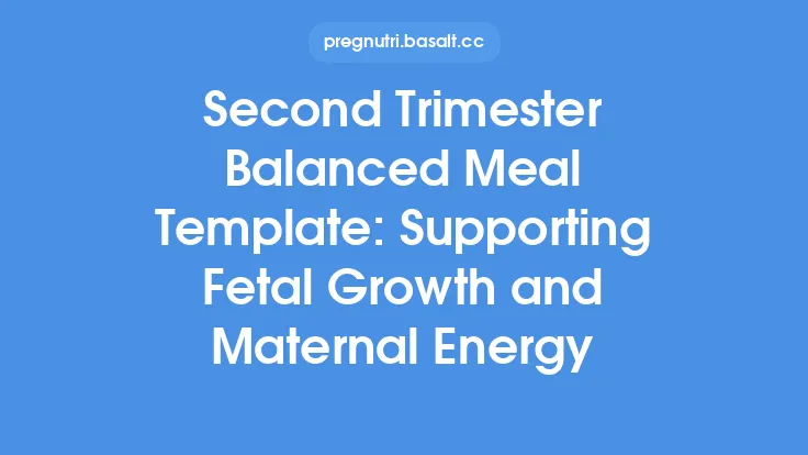 Second Trimester Balanced Meal Template: Supporting Fetal Growth and Maternal Energy Thumbnail