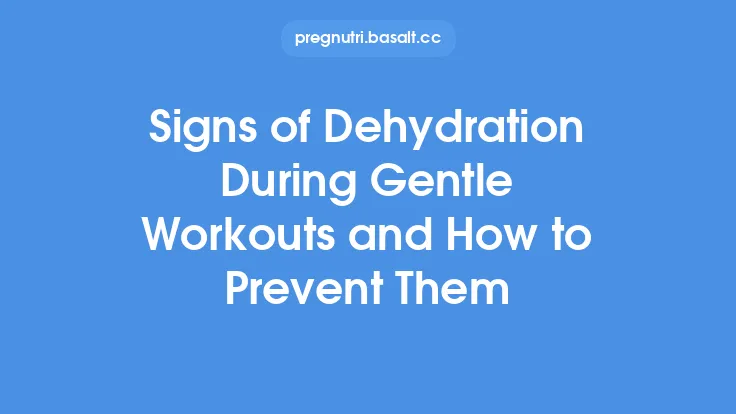Signs of Dehydration During Gentle Workouts and How to Prevent Them Thumbnail