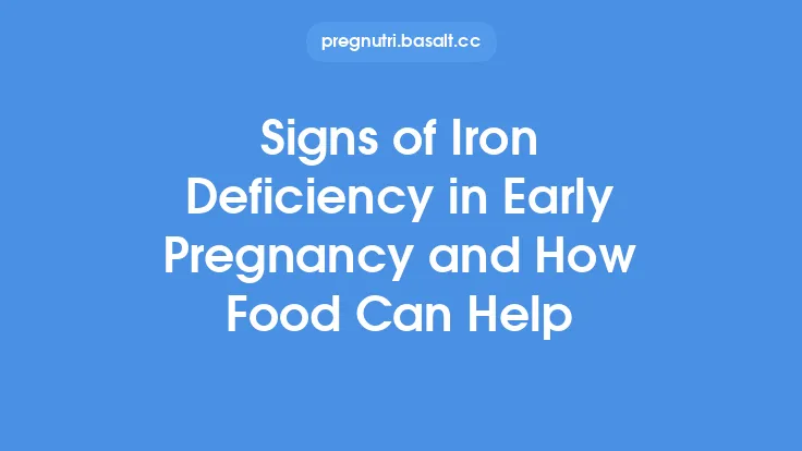 Signs of Iron Deficiency in Early Pregnancy and How Food Can Help Thumbnail