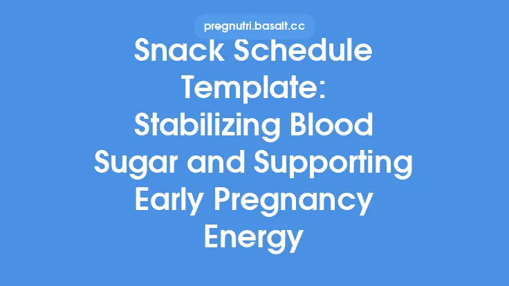 Snack Schedule Template: Stabilizing Blood Sugar and Supporting Early Pregnancy Energy Thumbnail