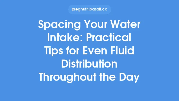 Spacing Your Water Intake: Practical Tips for Even Fluid Distribution Throughout the Day Thumbnail