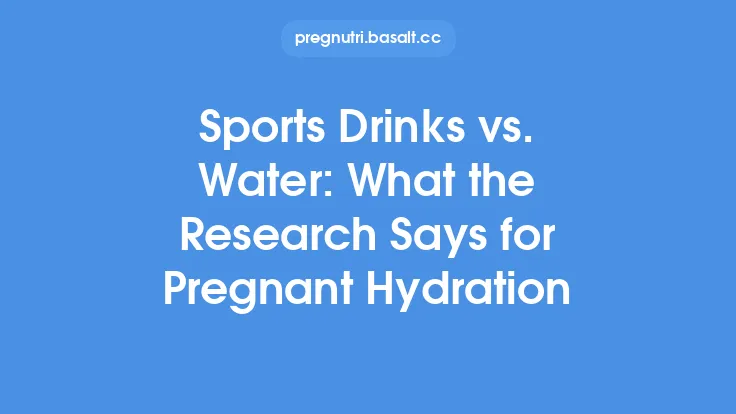 Sports Drinks vs. Water: What the Research Says for Pregnant Hydration Thumbnail