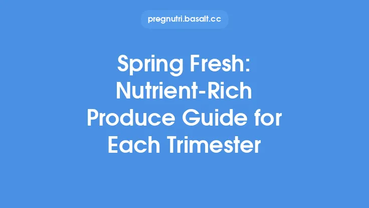 Spring Fresh: Nutrient‑Rich Produce Guide for Each Trimester Thumbnail