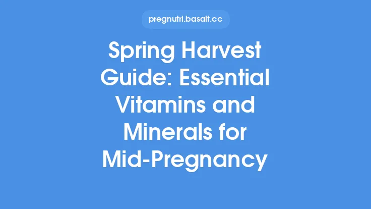 Spring Harvest Guide: Essential Vitamins and Minerals for Mid‑Pregnancy Thumbnail