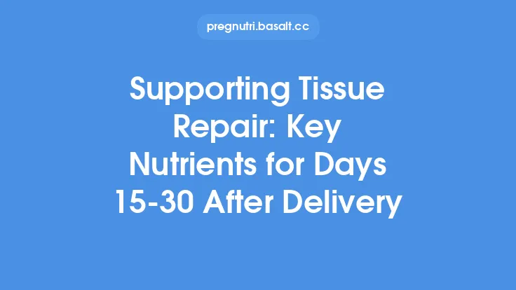 Supporting Tissue Repair: Key Nutrients for Days 15‑30 After Delivery Thumbnail