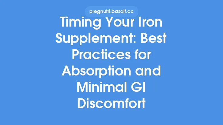 Timing Your Iron Supplement: Best Practices for Absorption and Minimal GI Discomfort Thumbnail