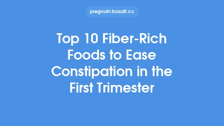 Top 10 Fiber‑Rich Foods to Ease Constipation in the First Trimester Thumbnail