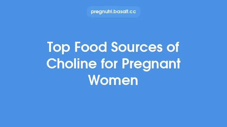 Top Food Sources of Choline for Pregnant Women Thumbnail