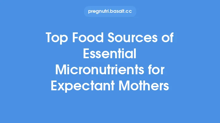 Top Food Sources of Essential Micronutrients for Expectant Mothers Thumbnail