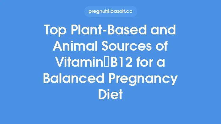 Top Plant‑Based and Animal Sources of Vitamin B12 for a Balanced Pregnancy Diet Thumbnail