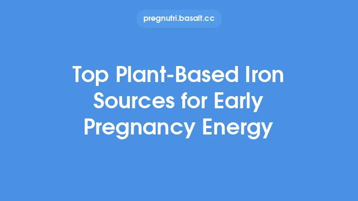 Top Plant‑Based Iron Sources for Early Pregnancy Energy Thumbnail