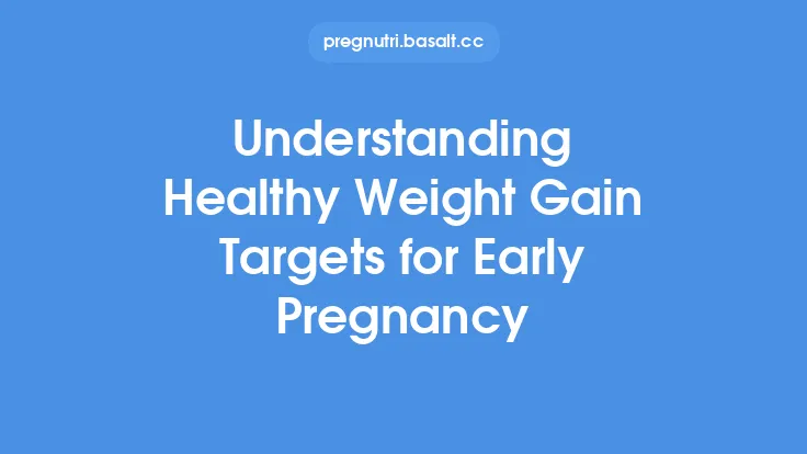 Understanding Healthy Weight Gain Targets for Early Pregnancy Thumbnail