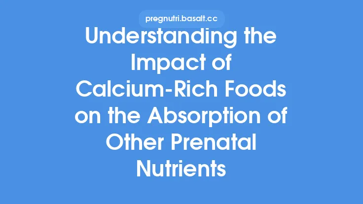 Understanding the Impact of Calcium‑Rich Foods on the Absorption of Other Prenatal Nutrients Thumbnail
