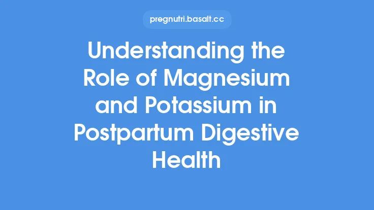 Understanding the Role of Magnesium and Potassium in Postpartum Digestive Health Thumbnail