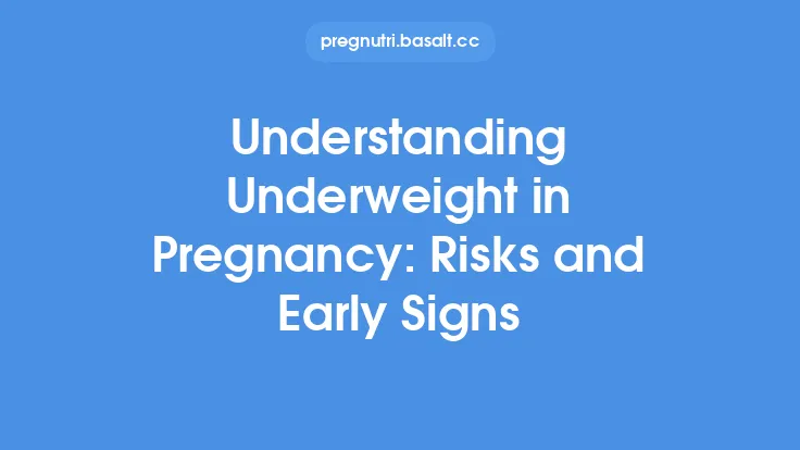 Understanding Underweight in Pregnancy: Risks and Early Signs Thumbnail
